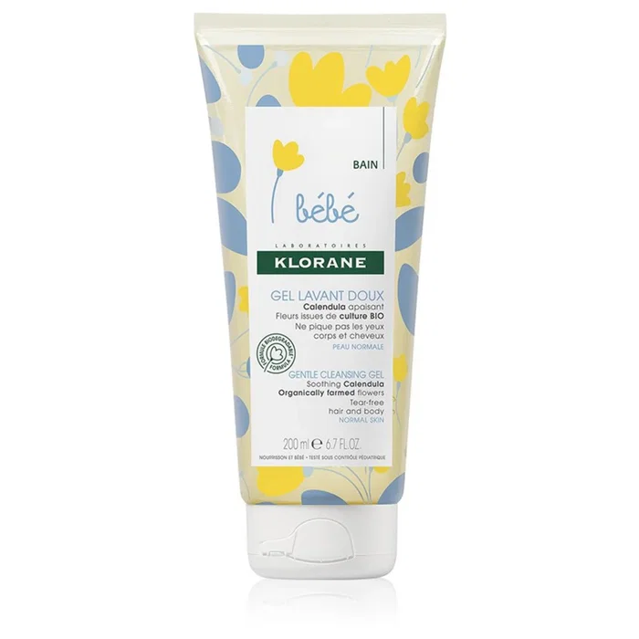 Klorane BÉBÉ gel nettoyant doux cheveux et corps 200 ml