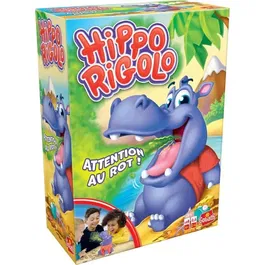 Goliath Hippo Rigolo - Jeu d'ambiance familial avec sons, lumières et vapeur d'eau - Nourris l'hippopotame et ris de ses rots