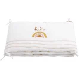 Sauthon Tour de lit adaptable Sunlight Écru motif arc-en-ciel