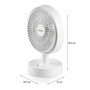 Domo Ventilateur de table rechargeable USB 15 cm 10 vitesses