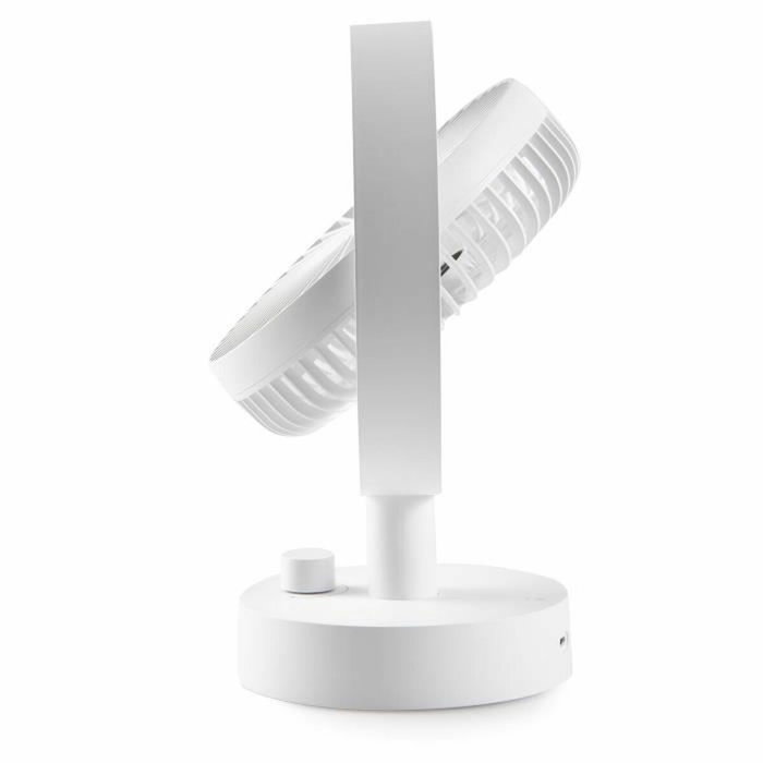 Domo Ventilateur de table rechargeable USB 15 cm 10 vitesses