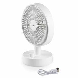 Domo Ventilateur de table rechargeable USB 15 cm 10 vitesses