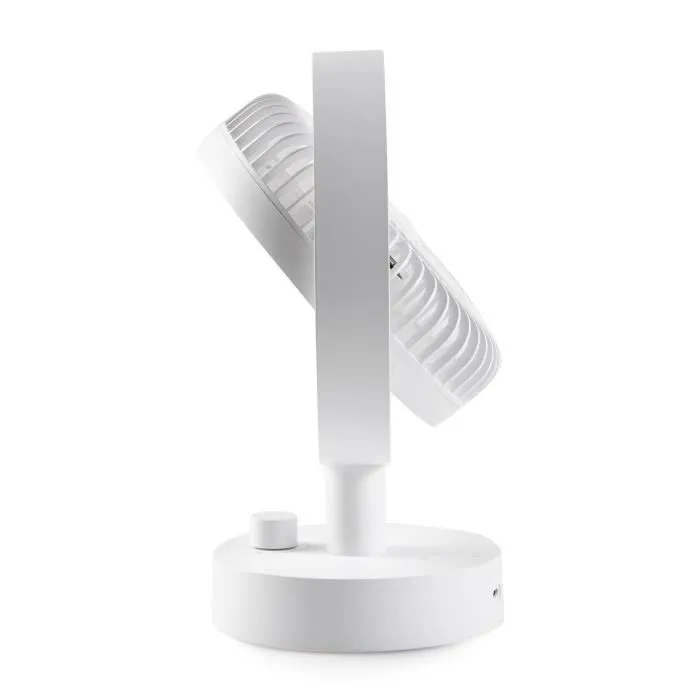 Domo - Ventilateur de table USB rechargeable, diamètre 15 cm, 10 vitesses, batterie Li-ion 5V