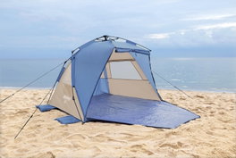 Bestway 68144 Tente Polyester avec Aération et Avance 107/127x240x125 cm Camping et Plage