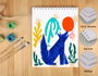 Innspiro Set de 2 blocs de papier acrylique A3 et A4, 12 pages de 400g
