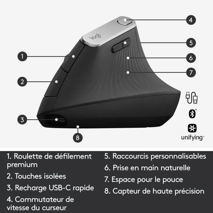 Logitech MX Vertical Advanced Graphite