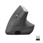 Logitech MX Vertical Souris Érgonomique Avancée sans fil, Bluetooth, USB-C Rechargeable, Capteur 4000 PPP, Angle 57°
