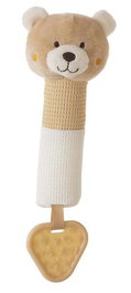 Creaciones Llopis Pito-mordedor ours beige, anneau de dentition et jouet de bain, 20 cm