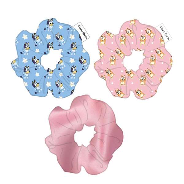 Cerdá Coleteurs de Tissu 3 Pièces Bluey 8.9 x 13.5 x 3.0 cm - Accessoires Cheveux - Bleu