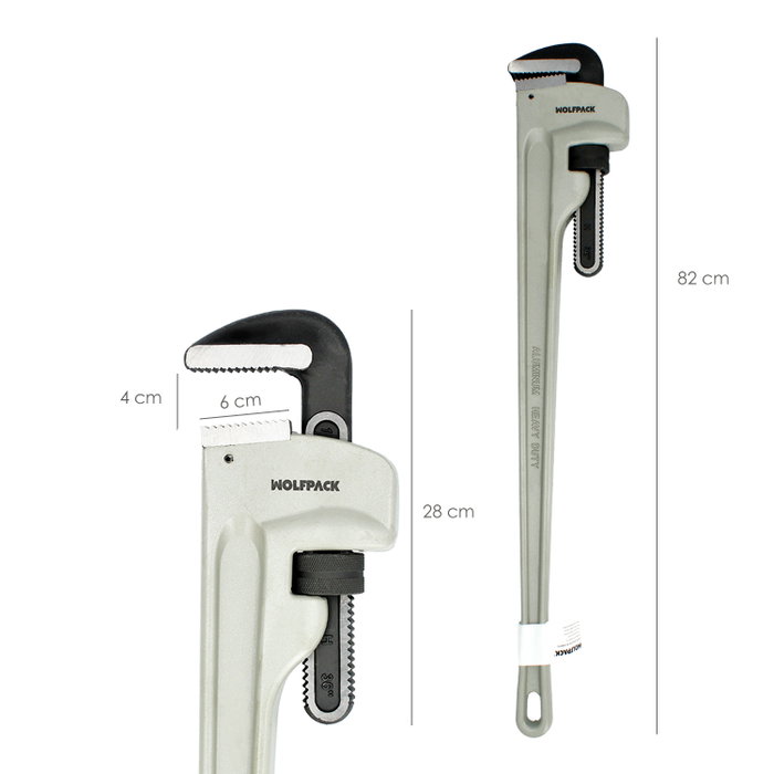 WOLFPACK LINEA PROFESIONAL Clé Stillson Heavy Duty Maurer Aluminium 36 pouces WOLFPACK LINEA PROFESIONAL Clé Stillson Heavy Duty Maurer Aluminium 36 pouces