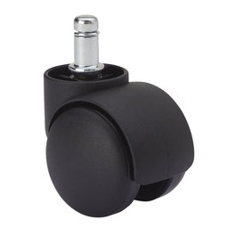 Ruedas Alex Roue pivotante noire, tige et axe lisses, Ø 5 cm