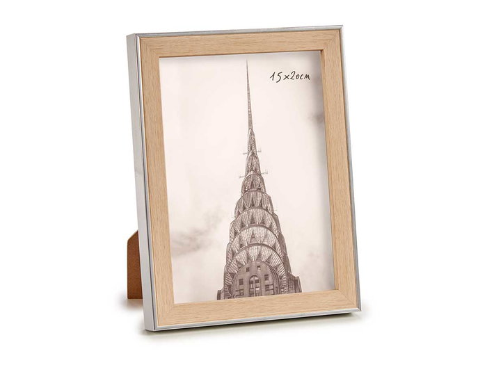 Giftdecor Porte-photo Argent Couleur Bois 15x20 cm (Set de 24)