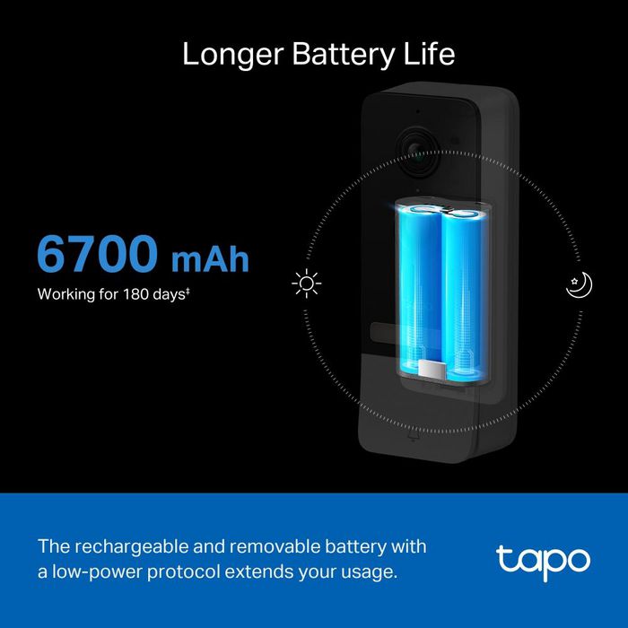 TP-Link Tapo D230S1 Kit Sonnette Vidéo Intelligente avec Caméra 2K 5MP, Vision Nocturne Couleurs, Détection IA Personne/Véhicule, Batterie, Chime Intérieur TP-Link Tapo D230S1 Kit Sonnette Vidéo Intelligente avec Caméra 2K 5MP, Vision Nocturne Couleurs, Détection IA Personne/Véhicule, Batterie, Chime Intérieur