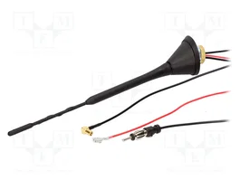 4CARMEDIA Antenne automobile 0,23m AM, DAB, FM avec amplificateur