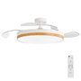 Yoevu Concept Nature Ventilateur de Plafond Blanc avec Lumière LED et Pales Rétractables
