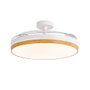 Yoevu Concept Nature Ventilateur de Plafond Blanc avec Lumière LED et Pales Rétractables