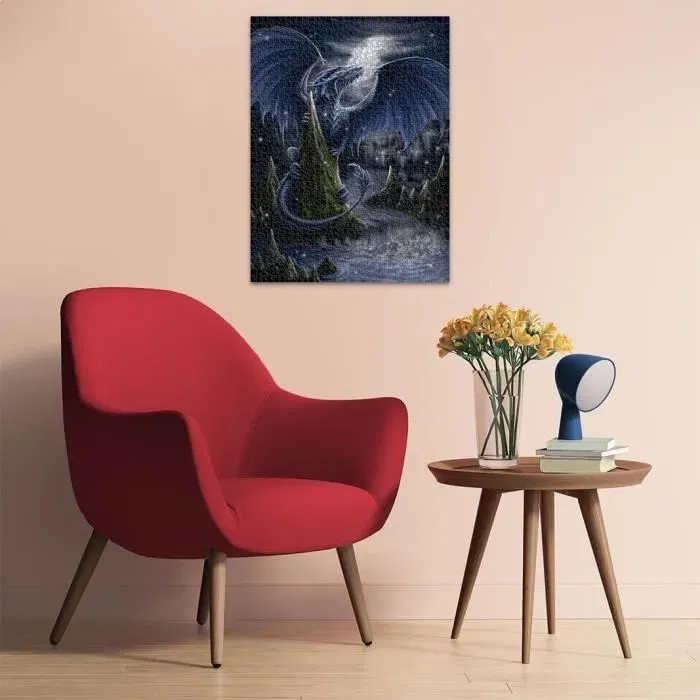 Ravensburger Puzzle 1500 Pièces 12000731 - Le Dragon Bleu, Univers Fantastique, pour Adultes et Enfants Dès 5 Ans