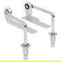 Q&Q LEO Set Mécanisme Reclinable pour Tête de Lit 45/60 Positions (90°-210°), Finition Chrome, Références 427.39 & 427.41