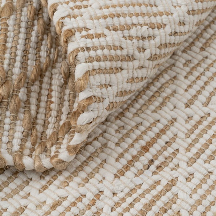 Tapis Blanc Naturel 160 x 1 x 240 cm