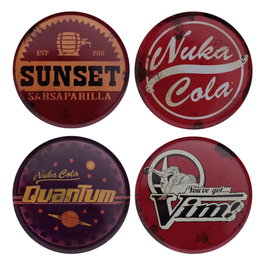 FaNaTtik Fallout pack 4 sous-verres Metal Drinks