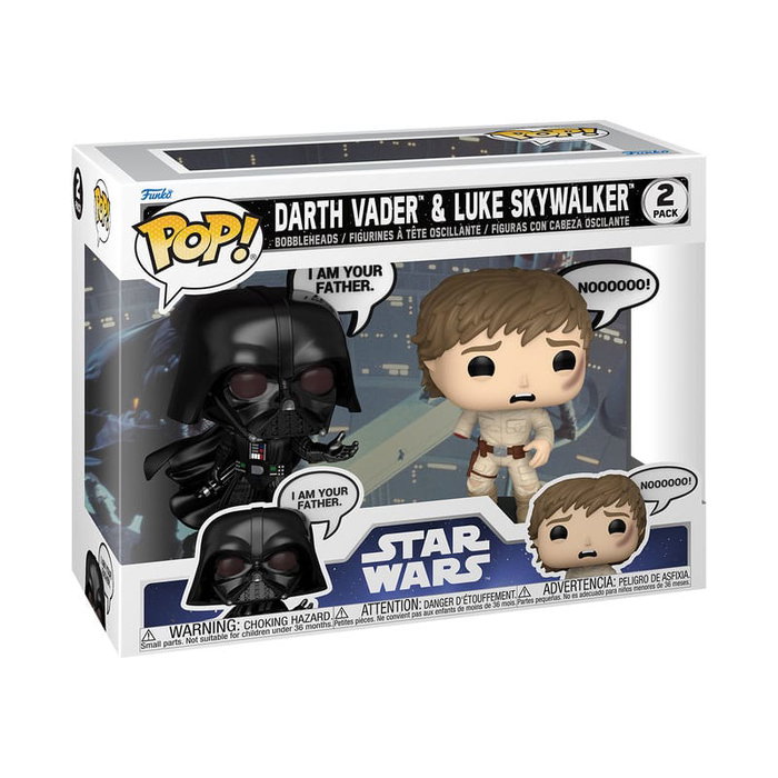 Funko Star Wars POP! Vinyl figurines pack de 2 Darth Vader & Luke Skywalker