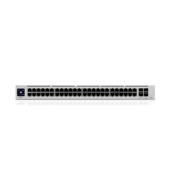 Ubiquiti Switch Pro 48 - Commutateur réseau PoE+ managé Gigabit L3 48 ports, 4 ports SFP+ 10G, 176 Gbps, écran tactile 1.3", 60W