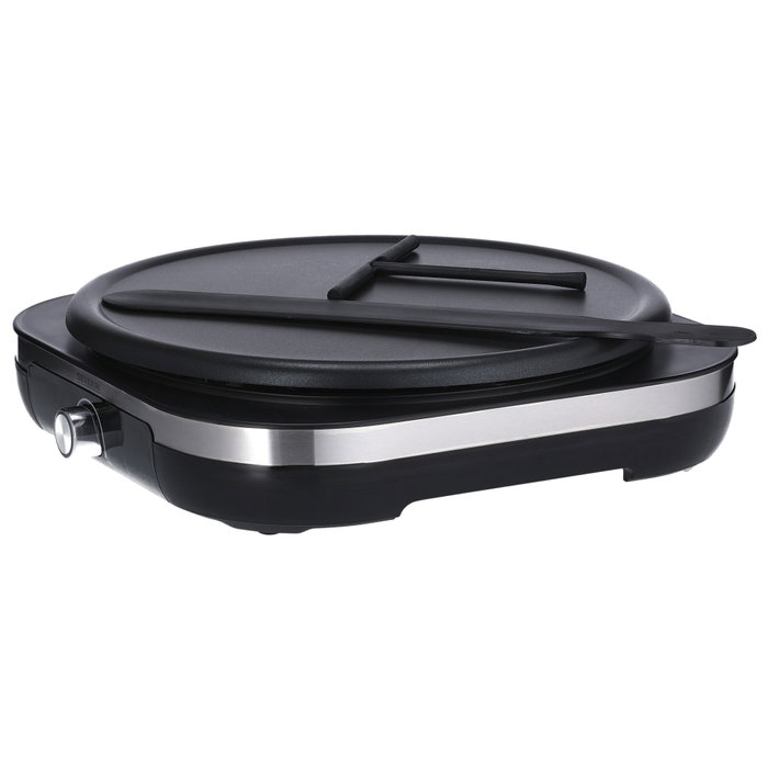 Severin CM2199 Crêpière électrique XXL Ø 38cm Inox brossé / Noir Severin CM2199 Crêpière électrique XXL Ø 38cm Inox brossé / Noir