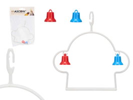 MASCOW Columpio Cascabeles Accesorio Jaula Blanco