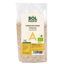 SOLNATURAL Flocons d'avoine fins et intégraux biologiques sans gluten 500g