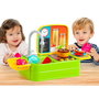Molto - Cuisine jouet avec évier et robinet accessoires 33x61x25 cm - Jeu d'imitation plastique alimenté par piles pour enfants dès 3 ans