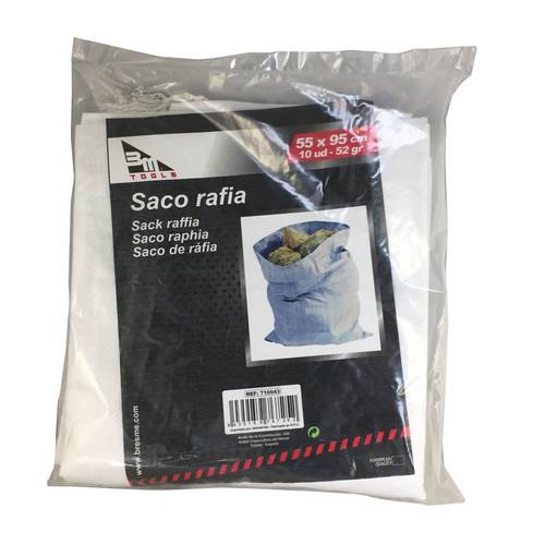 Tuman Sac en Rafia pour Gravats 55x95 Paquet de 10 Unités
