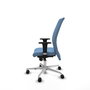 Piqueras Y Crespo Chaise Albacete confidente, Bleu ciel, Mécanisme Sincro, Base Aluminium
