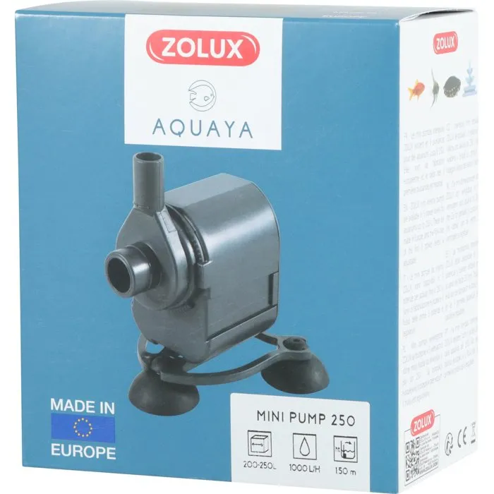 Zolux Mini Pompe à Eau pour Aquarium 1000 L/H 13 W, Débit 1000 L/H, Buse Rotative 360°, pour Aquarium 160 à 250 L