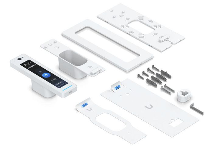 Ubiquiti Interphone Vidéo Tactile avec Lecteur NFC, Déverrouillage Facial, IP55, Port Gigabit RJ45 PoE, Écran 4,7", Bluetooth 4.2, Blanc