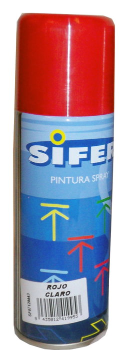 SIFER Peinture en Spray Émail Acrylique Brillant Rouge Clair 200ml SIFER Peinture en Spray Émail Acrylique Brillant Rouge Clair 200ml