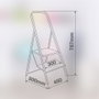 Hantums Tabouret en acier 2 peldaños Max. 150kg