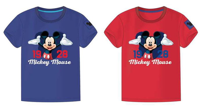 Safta Lot de 2 T-shirts Enfant à motifs Mickey Mouse 'Only One' - 3-8 ans - Modèles assortis