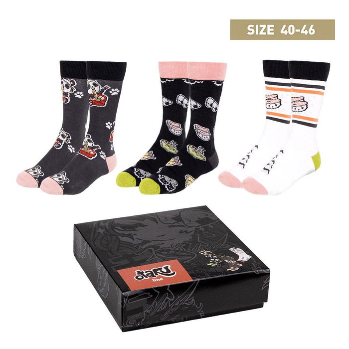 Cerdá Pack de 3 paires de chaussettes Otaku Multicolore Taille 40-46