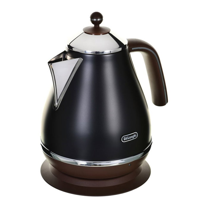 DeLonghi Icona Vintage KBOV 2001.BK - Bouilloire 1,7 L Noir mat / Chocolat