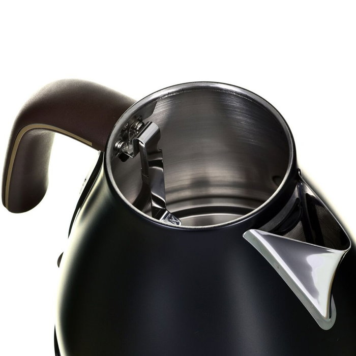DeLonghi Icona Vintage KBOV 2001.BK - Bouilloire 1,7 L Noir mat / Chocolat