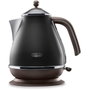 DeLonghi Icona Vintage KBOV 2001.BK - Bouilloire 1,7 L Noir mat / Chocolat
