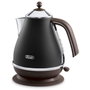 DeLonghi Icona Vintage KBOV 2001.BK - Bouilloire 1,7 L Noir mat / Chocolat