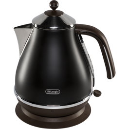 DeLonghi Icona Vintage KBOV 2001.BK - Bouilloire 1,7 L - Noir mat / Chocolat