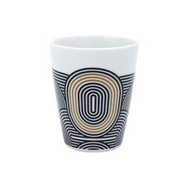 Home Deco Factory Tasse à espresso Lounge avec détails dorés
