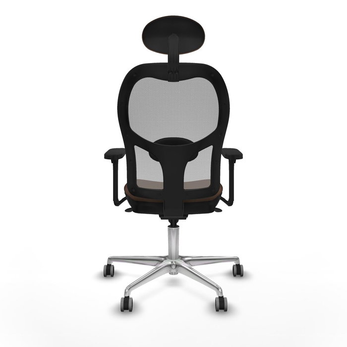 Piqueras y Crespo Chaise de Bureau avec Appui-tête 3D086G1 Gris Brun foncé Piqueras y Crespo Chaise de Bureau avec Appui-tête 3D086G1 Gris Brun foncé