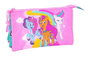 Safta Trio Porte-tout My Little Pony Magic - Boîte de rangement triple, 22 x 12 x 3 cm, recommandé à partir de 3 ans