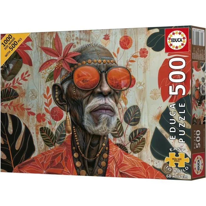 Educa - Puzzle Gardien des Tropiques 500 Pièces - Paysage Naturel - Dimensions Assemblé : 68 x 48 cm - Pour Adultes et Enfants à partir de 10 ans