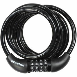 Master Lock Antivol à Câble Torsadé 1,8 m avec Combinaison Programmable