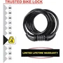 Master Lock 8221EURDPRO Antivol Vélo à Câble Torsadé 1.8m et Combinaison Programmable - Pour Vélo, Poussette, Trottinette et Équipement Sportif