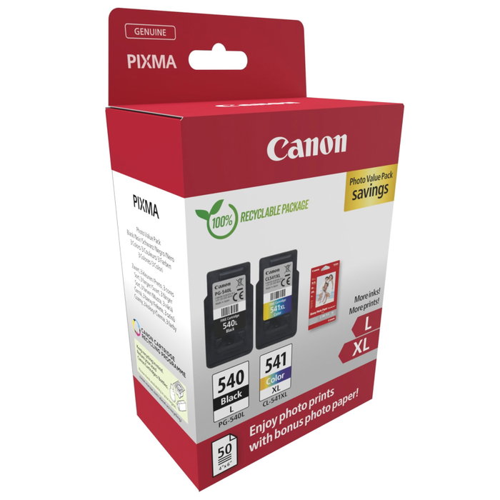 Canon Pack de cartouches PG-540L et CL-541XL avec papier photo